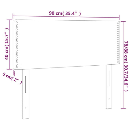 vidaXL Kopfteil Schwarz 90x5x78/88 cm Kunstleder