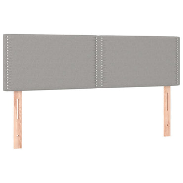 vidaXL Kopfteile 2 Stk. Hellgrau 72x5x78/88 cm Stoff