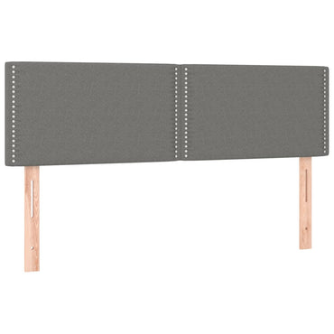 vidaXL Kopfteile 2 Stk. Dunkelgrau 72x5x78/88 cm Stoff