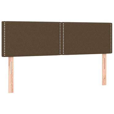 vidaXL Kopfteile 2 Stk. Dunkelbraun 72x5x78/88 cm Stoff