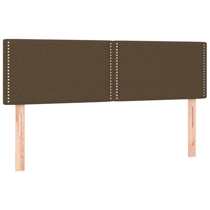vidaXL Kopfteile 2 Stk. Dunkelbraun 72x5x78/88 cm Stoff
