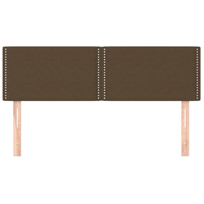 vidaXL Kopfteile 2 Stk. Dunkelbraun 72x5x78/88 cm Stoff