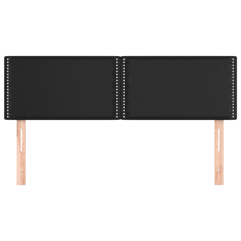 vidaXL Kopfteile 2 Stk. Schwarz 72x5x78/88 cm Kunstleder