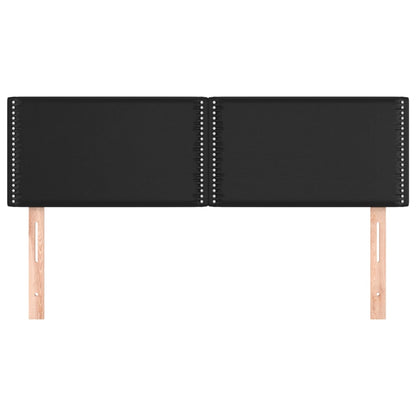 vidaXL Kopfteile 2 Stk. Schwarz 72x5x78/88 cm Kunstleder