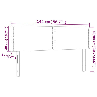 vidaXL Kopfteile 2 Stk. Schwarz 72x5x78/88 cm Kunstleder
