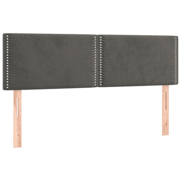vidaXL Kopfteile 2 Stk. Dunkelgrau 72x5x78/88 cm Samt
