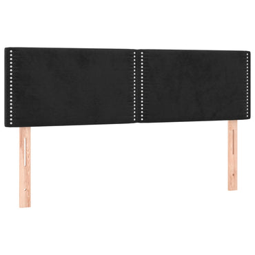 vidaXL Kopfteile 2 Stk. Schwarz 72x5x78/88 cm Samt