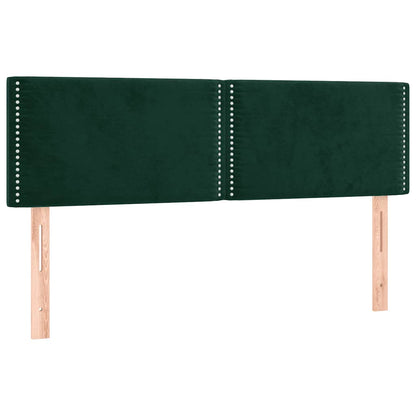 vidaXL Kopfteile 2 Stk. Dunkelgrün 72x5x78/88 cm Samt
