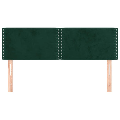 vidaXL Kopfteile 2 Stk. Dunkelgrün 72x5x78/88 cm Samt