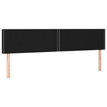 vidaXL Kopfteile 2 Stk. Schwarz 80x5x78/88 cm Stoff