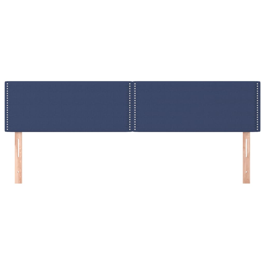 vidaXL Kopfteile 2 Stk. Blau 80x5x78/88 cm Stoff