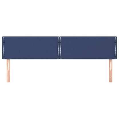vidaXL Kopfteile 2 Stk. Blau 80x5x78/88 cm Stoff