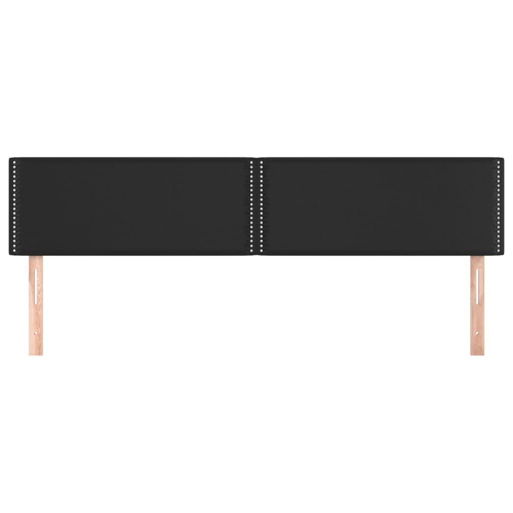 vidaXL Têtes de lit 2 pcs Noir 80x5x78/88 cm Similicuir