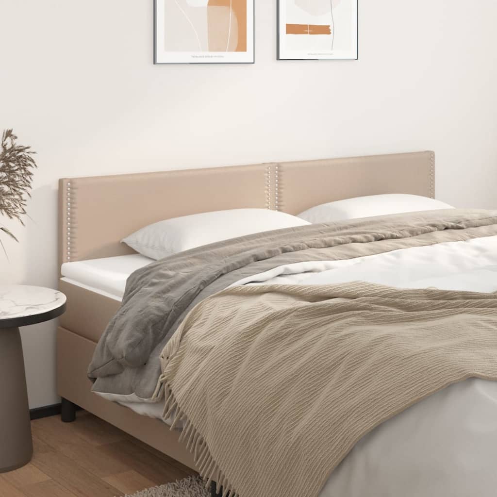 vidaXL Kopfteile 2 Stk. Cappuccino-Braun 80x5x78/88 cm Kunstleder