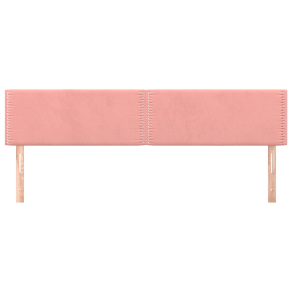 vidaXL Kopfteile 2 Stk. Rosa 80x5x78/88 cm Samt