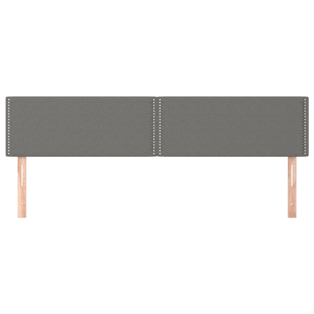 vidaXL Kopfteile 2 Stk. Dunkelgrau 90x5x78/88 cm Stoff