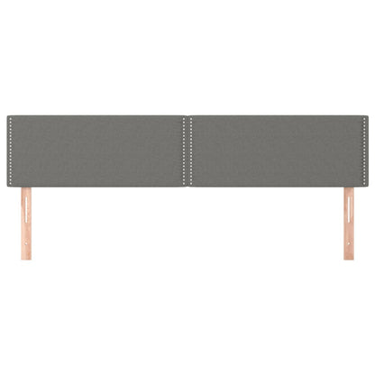 vidaXL Kopfteile 2 Stk. Dunkelgrau 90x5x78/88 cm Stoff