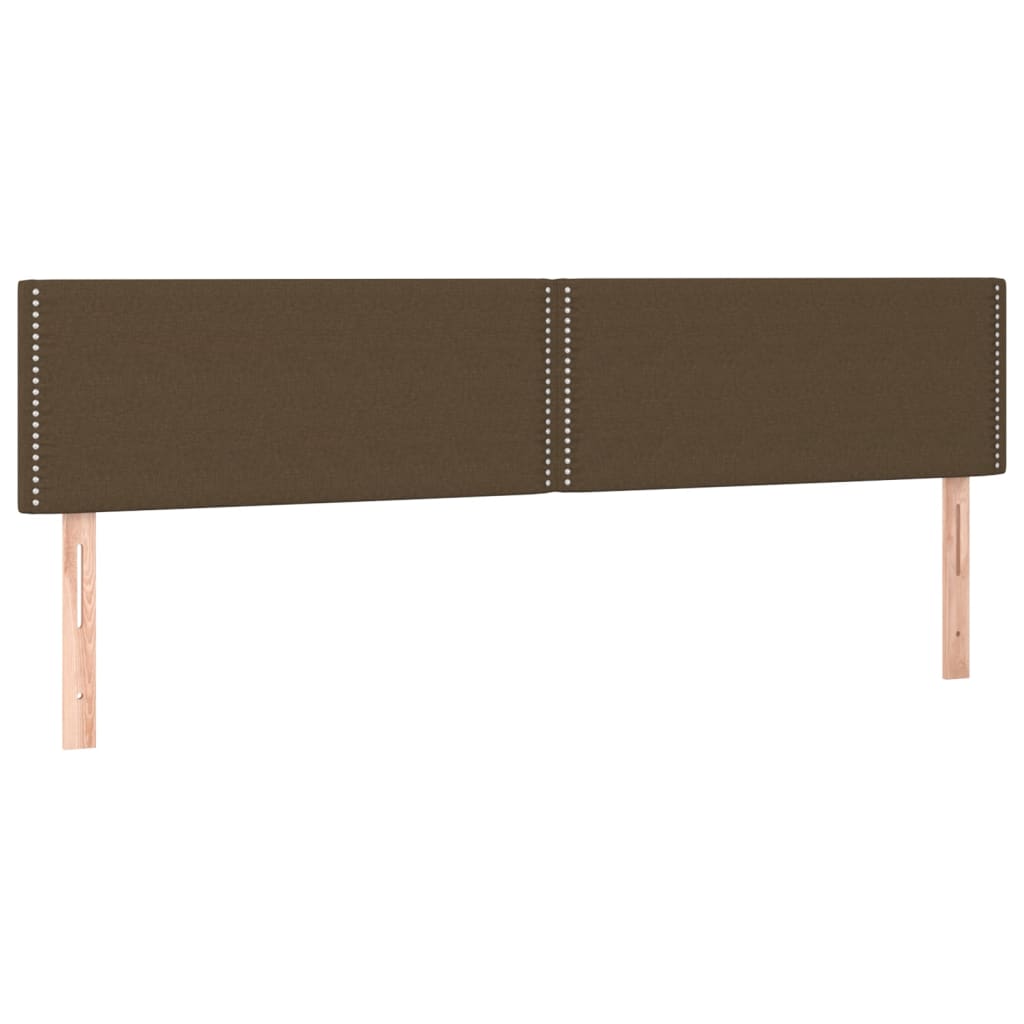 vidaXL Kopfteile 2 Stk. Dunkelbraun 90x5x78/88 cm Stoff