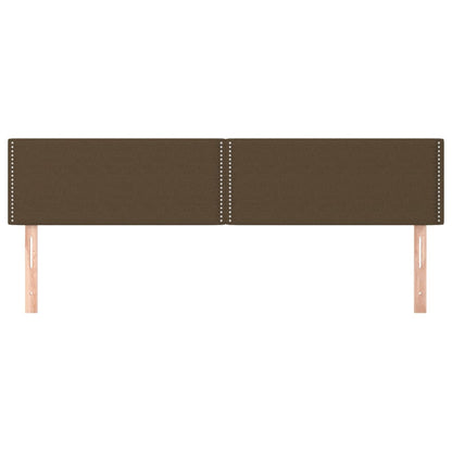 vidaXL Kopfteile 2 Stk. Dunkelbraun 90x5x78/88 cm Stoff