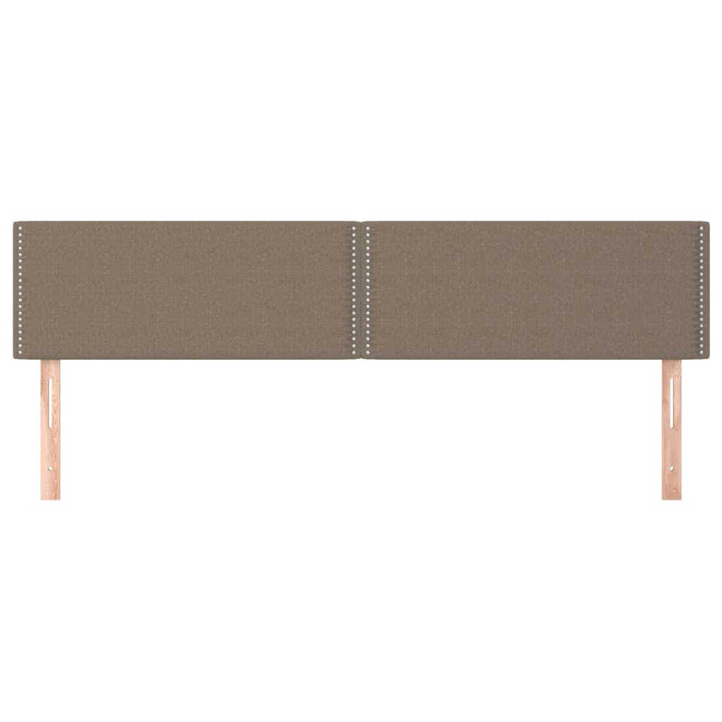 vidaXL Kopfteile 2 Stk. Taupe 90x5x78/88 cm Stoff