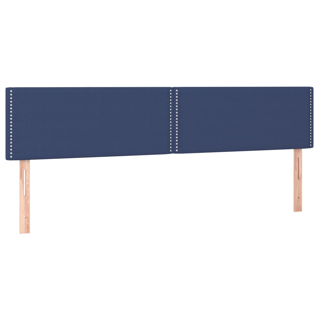 vidaXL Kopfteile 2 Stk. Blau 90x5x78/88 cm Stoff
