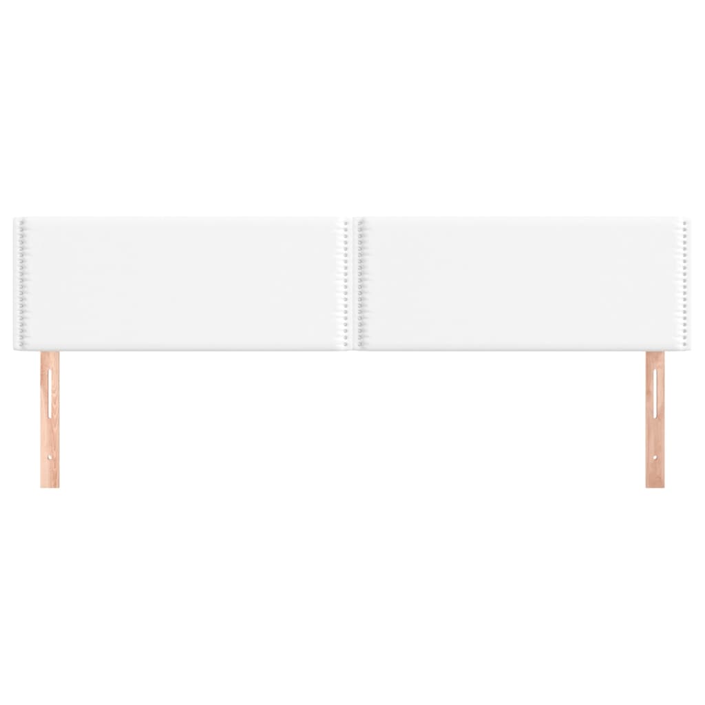 vidaXL Kopfteile 2 Stk. Weiß 90x5x78/88 cm Kunstleder