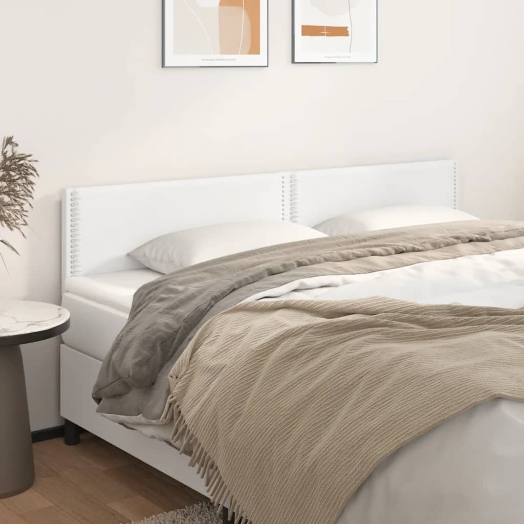 vidaXL Kopfteile 2 Stk. Weiß 90x5x78/88 cm Kunstleder