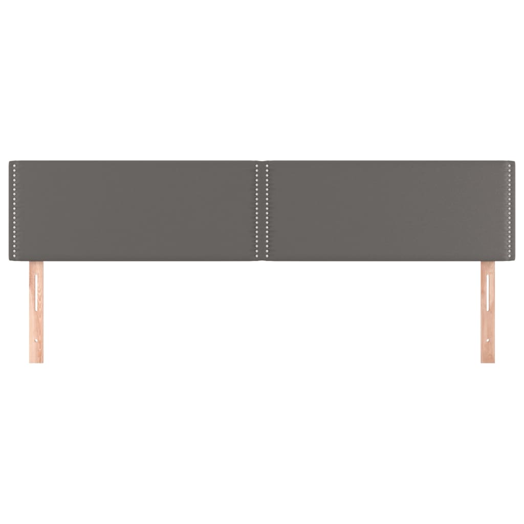 vidaXL Kopfteile 2 Stk. Grau 90x5x78/88 cm Kunstleder