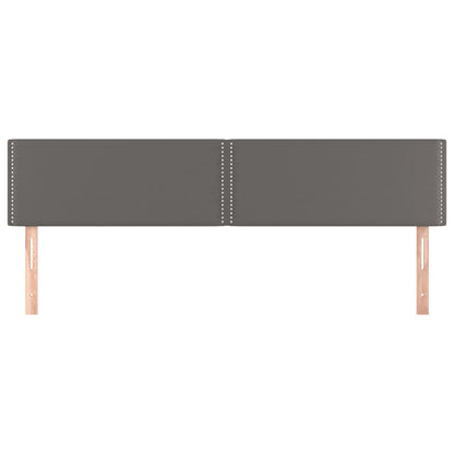 vidaXL Kopfteile 2 Stk. Grau 90x5x78/88 cm Kunstleder