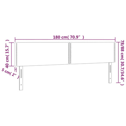 vidaXL Kopfteile 2 Stk. Grau 90x5x78/88 cm Kunstleder