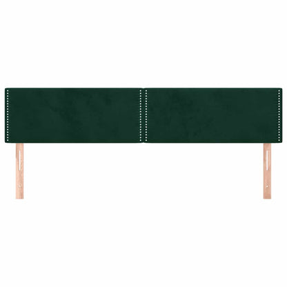 vidaXL Kopfteile 2 Stk. Dunkelgrün 90x5x78/88 cm Samt