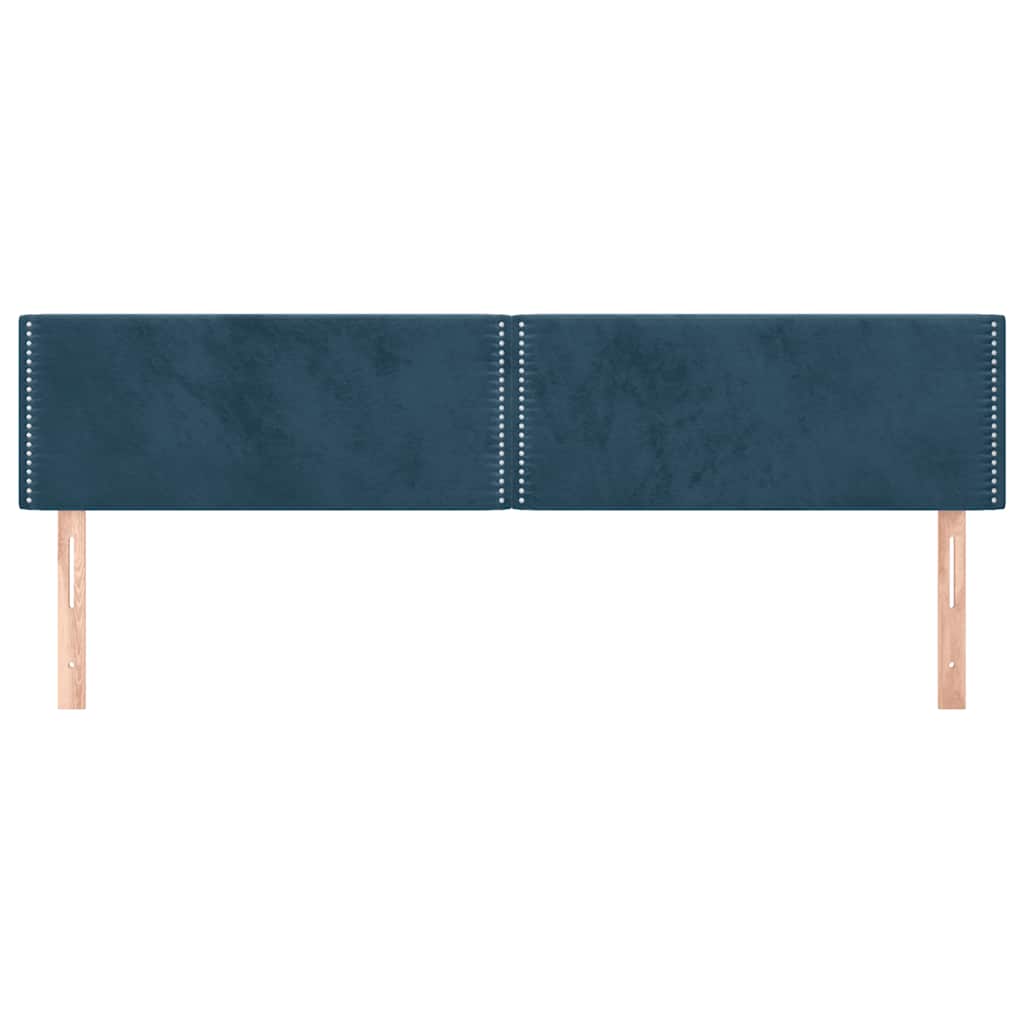 vidaXL Kopfteile 2 Stk. Dunkelblau 90x5x78/88 cm Samt