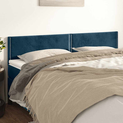 vidaXL Kopfteile 2 Stk. Dunkelblau 90x5x78/88 cm Samt