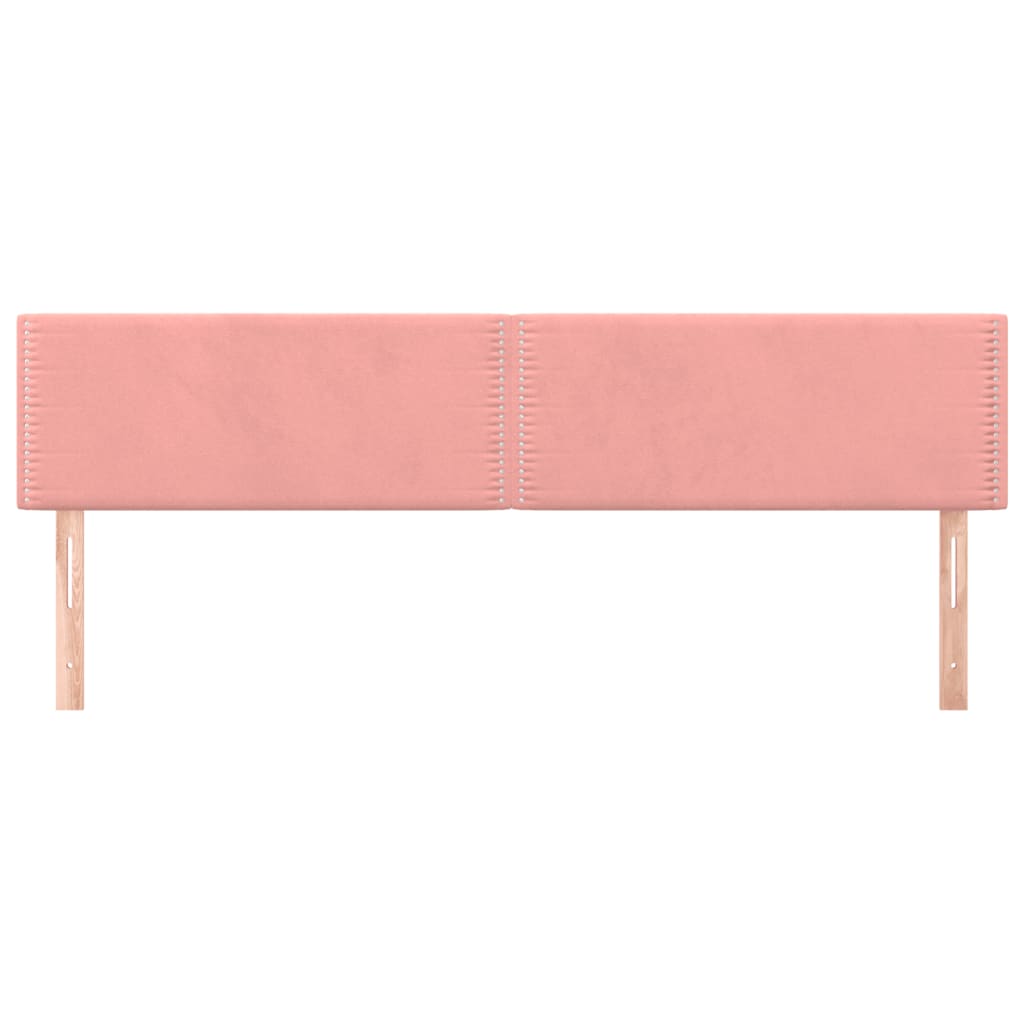 vidaXL Kopfteile 2 Stk. Rosa 90x5x78/88 cm Samt