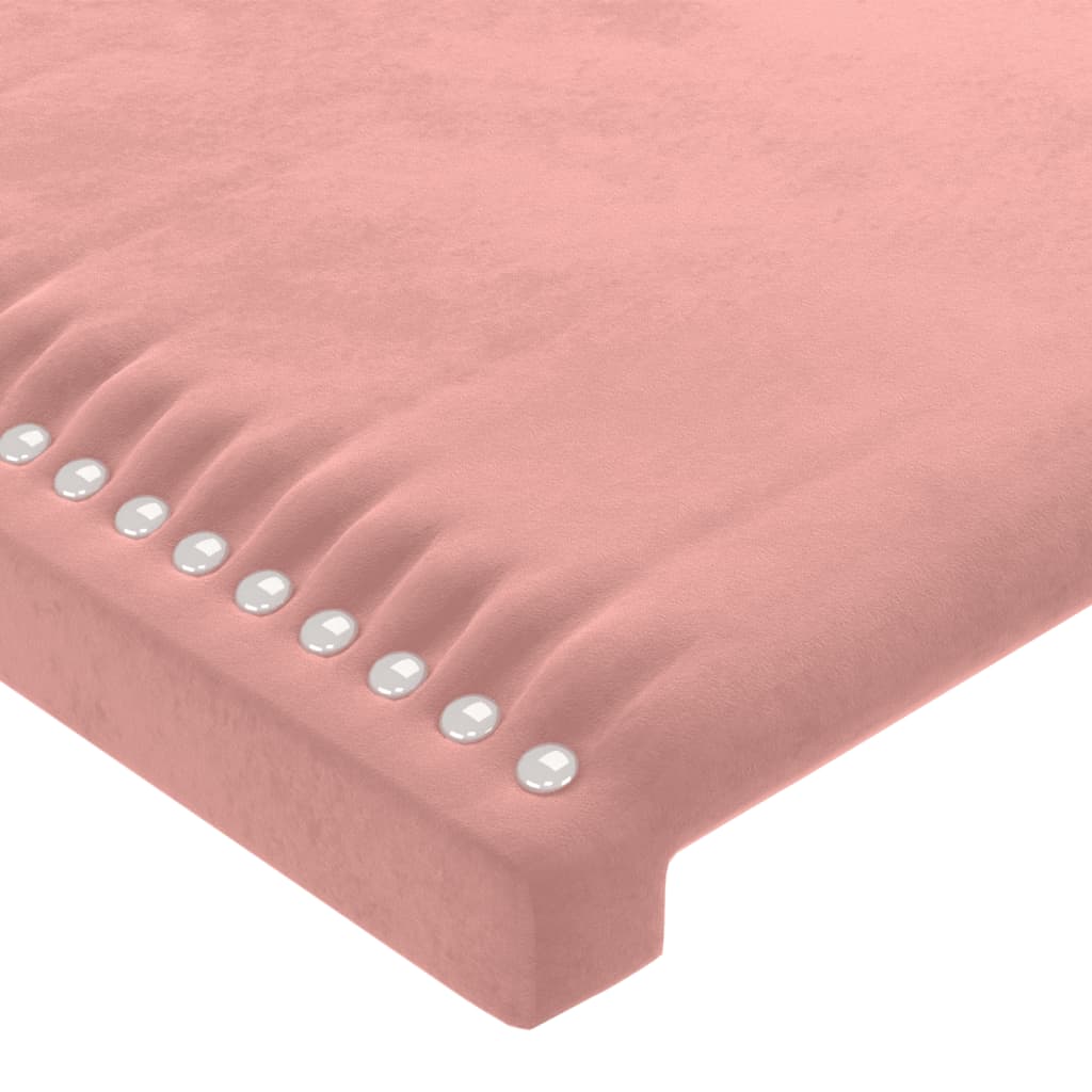vidaXL Kopfteile 2 Stk. Rosa 90x5x78/88 cm Samt