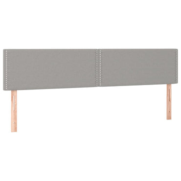 vidaXL Kopfteile 2 Stk. Hellgrau 100x5x78/88 cm Stoff