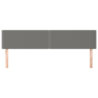vidaXL Kopfteile 2 Stk. Dunkelgrau 100x5x78/88 cm Stoff