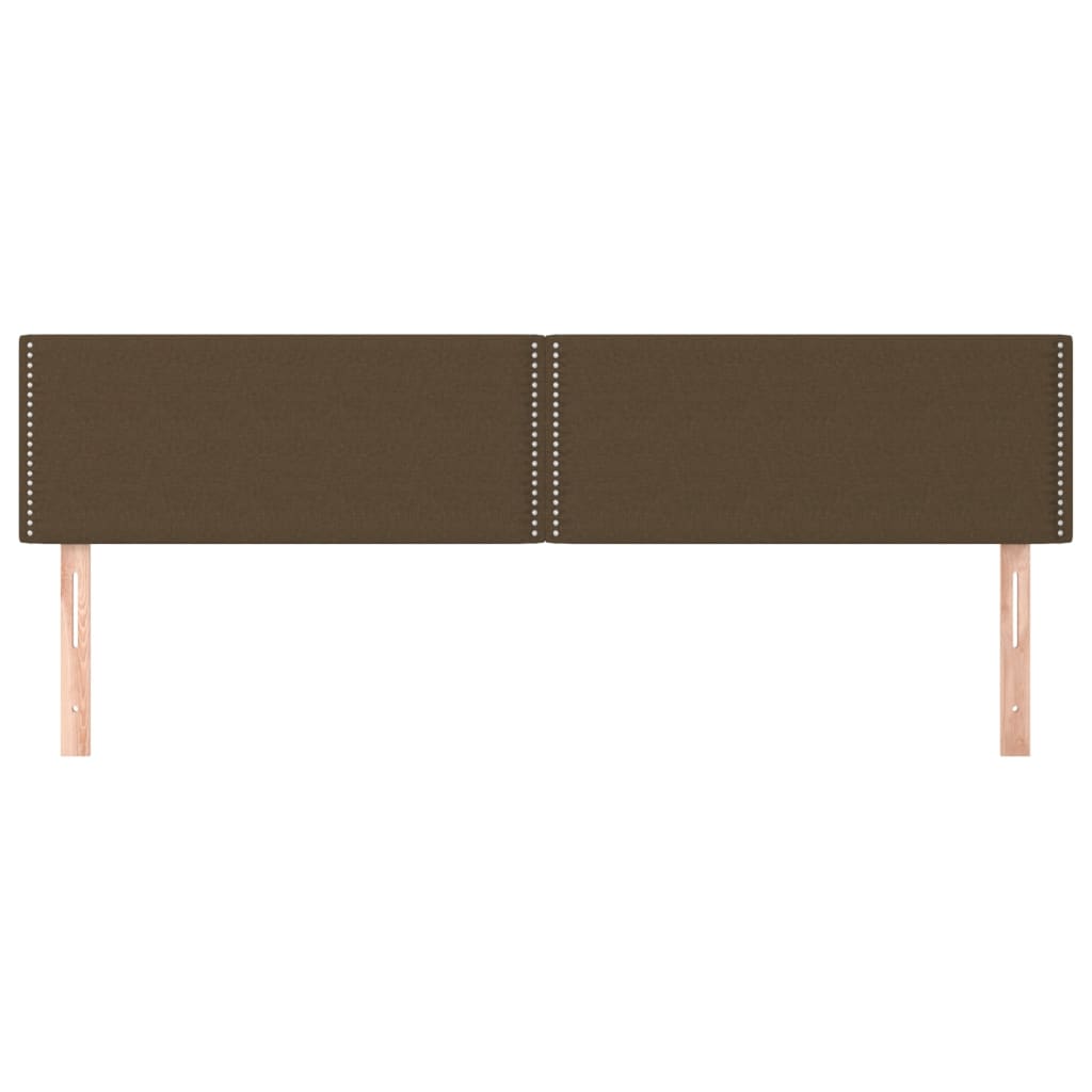 vidaXL Kopfteile 2 Stk. Dunkelbraun 100x5x78/88 cm Stoff