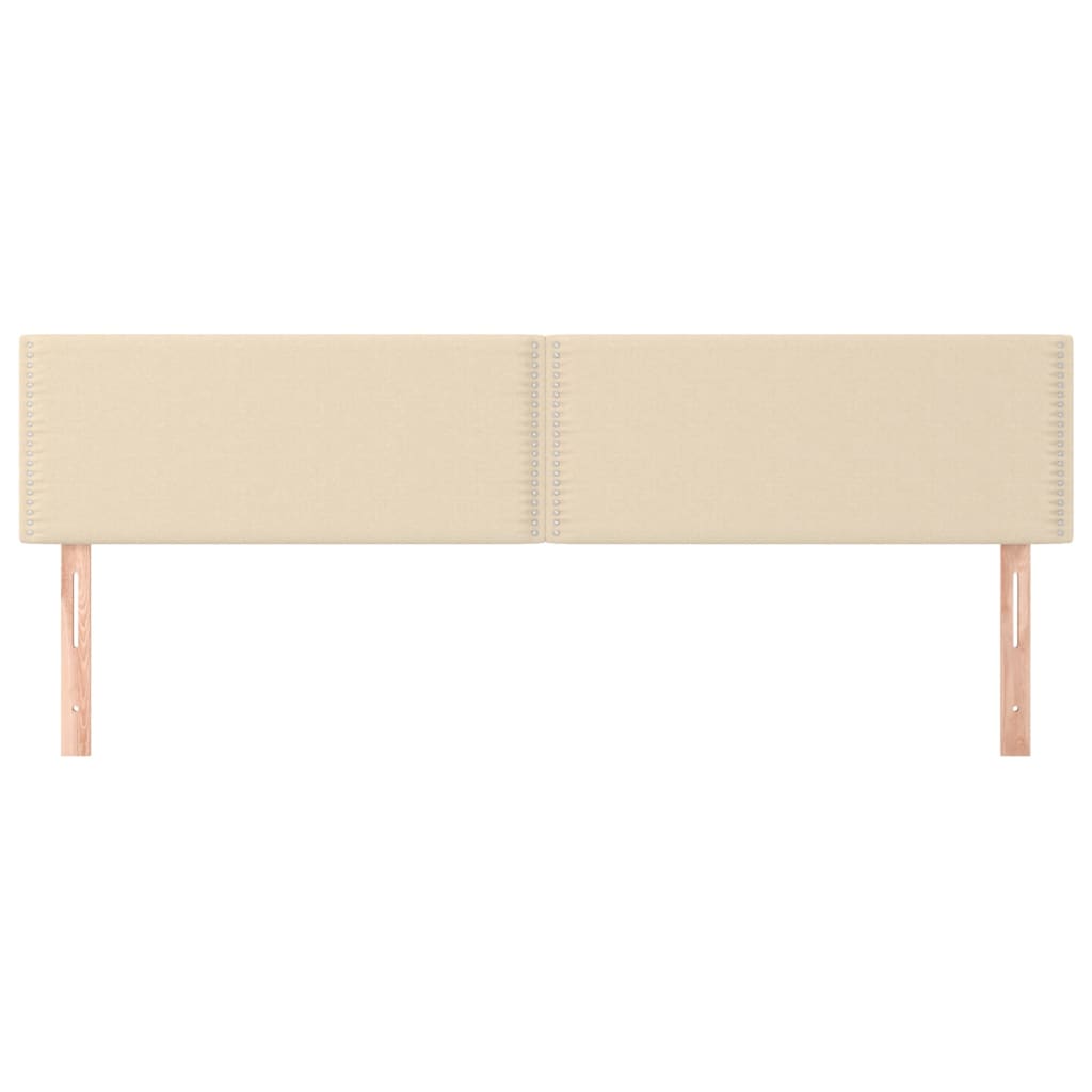 vidaXL Kopfteile 2 Stk. Creme 100x5x78/88 cm Stoff