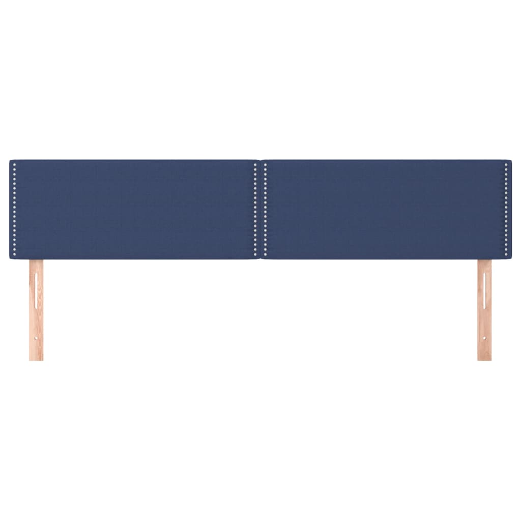 vidaXL Kopfteile 2 Stk. Blau 100x5x78/88 cm Stoff