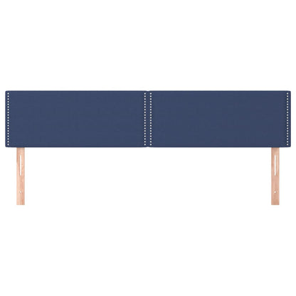 vidaXL Kopfteile 2 Stk. Blau 100x5x78/88 cm Stoff