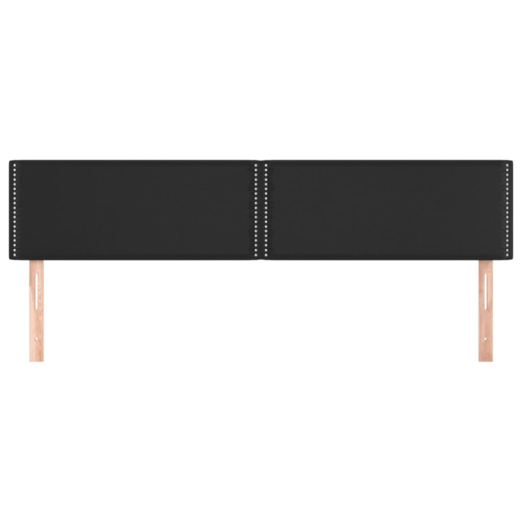 vidaXL Kopfteile 2 Stk. Schwarz 100x5x78/88 cm Kunstleder