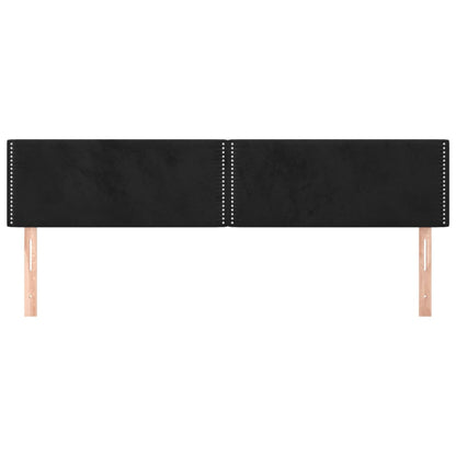 vidaXL Kopfteile 2 Stk. Schwarz 100x5x78/88 cm Samt