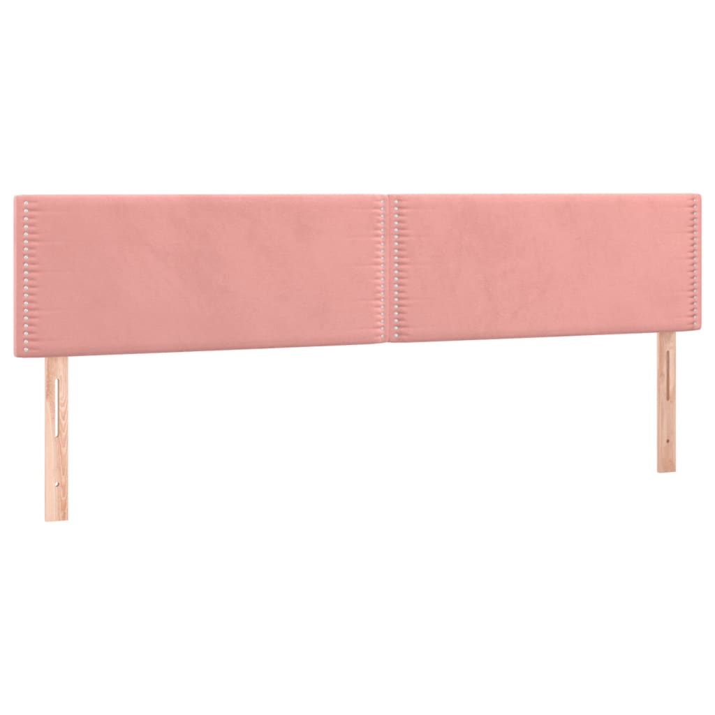 vidaXL Kopfteile 2 Stk. Rosa 100x5x78/88 cm Samt