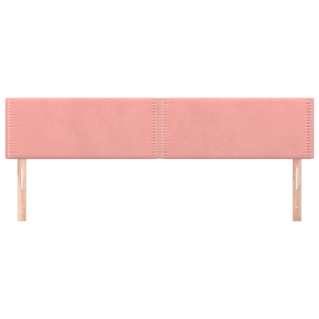 vidaXL Kopfteile 2 Stk. Rosa 100x5x78/88 cm Samt