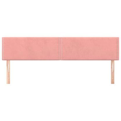 vidaXL Kopfteile 2 Stk. Rosa 100x5x78/88 cm Samt