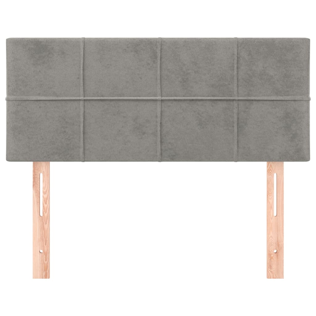 vidaXL Kopfteil Hellgrau 80x5x78/88 cm Samt