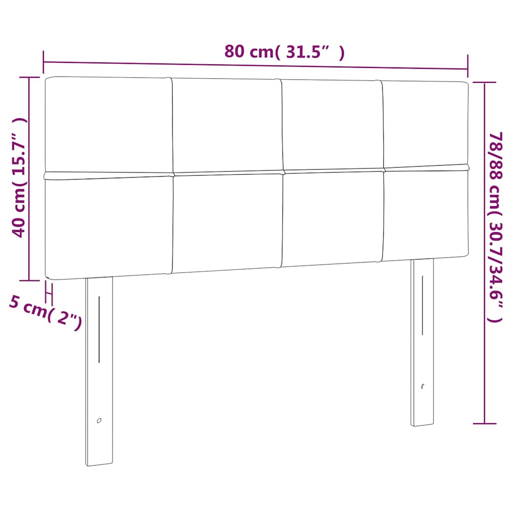 vidaXL Kopfteil Dunkelblau 80x5x78/88 cm Samt