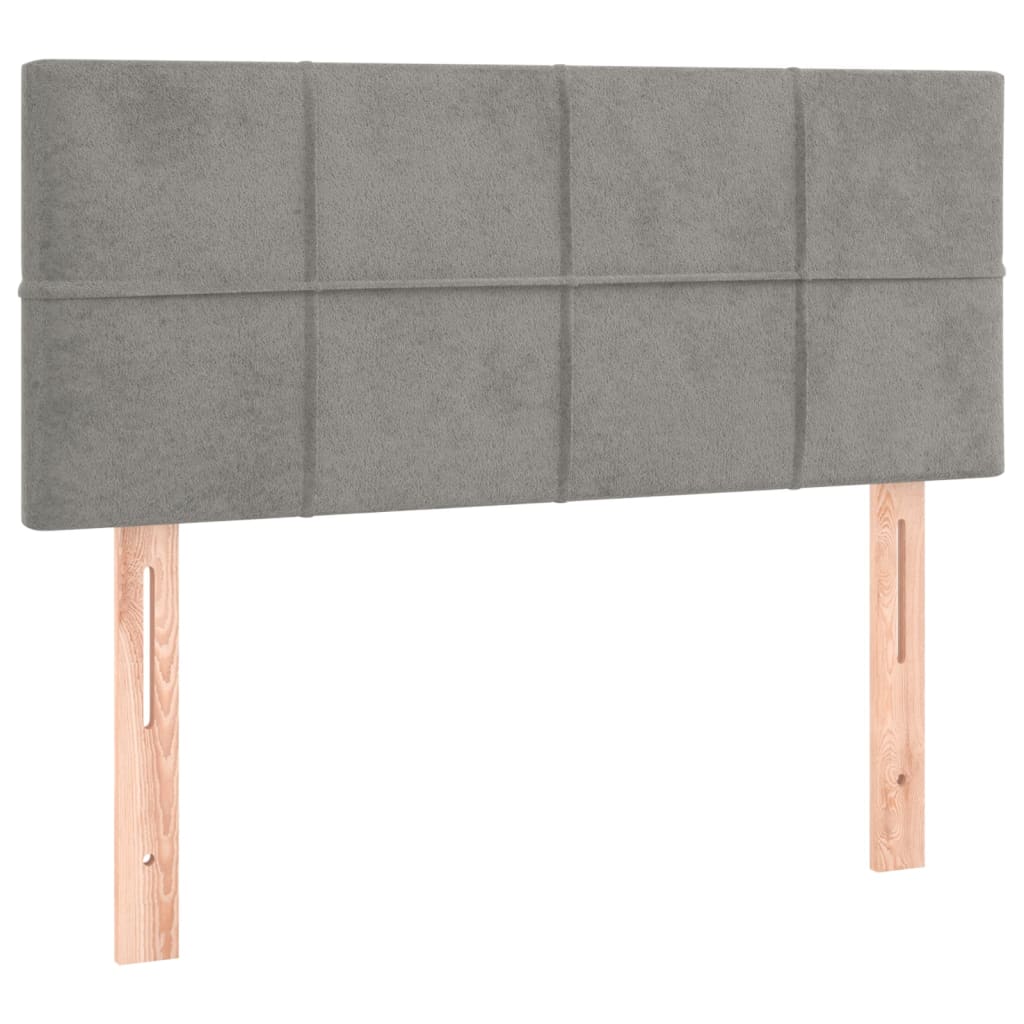 vidaXL Kopfteil Hellgrau 90x5x78/88 cm Samt