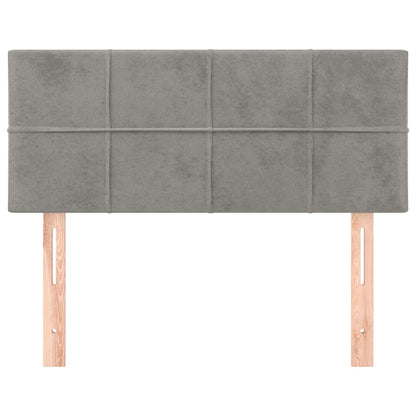 vidaXL Kopfteil Hellgrau 90x5x78/88 cm Samt